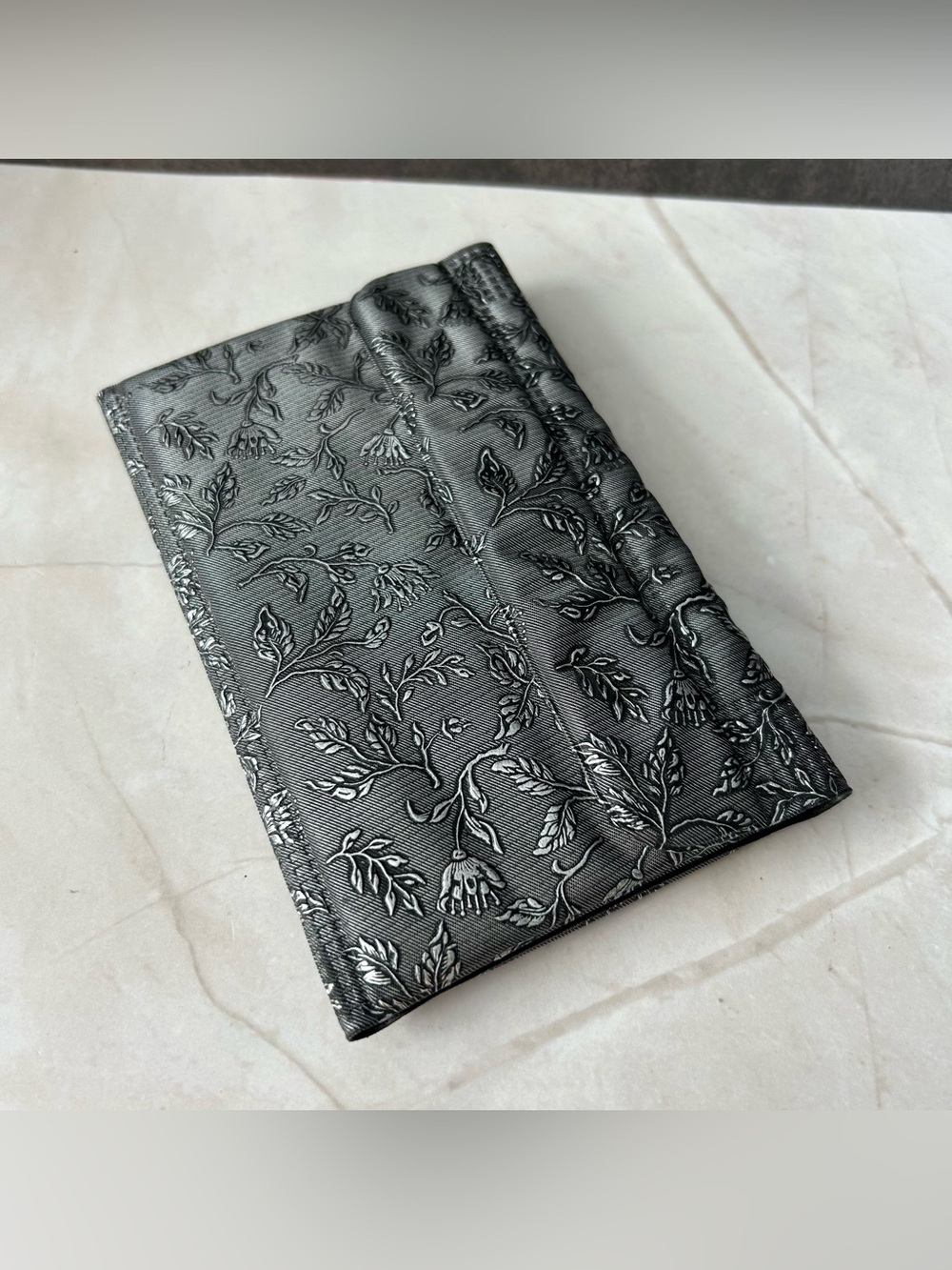Embossed Floral Checkbook and Address Book Wallet
